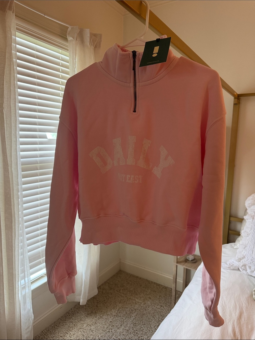 Daily Drills Pink Half-Zip Pullover Sweatshirt - Picture 1 of 2